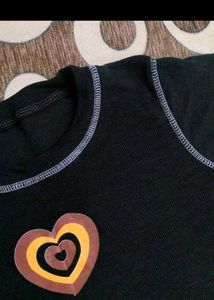 Black T-shirt with Heart