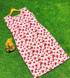 Red 🍒 butterfly 🦋 Straight Sleeveless Kurti ♥️