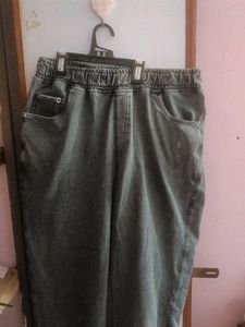 Gray Denim Pants