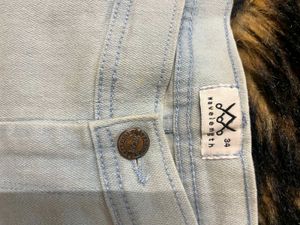 Light Wash Denim Frayed Shorts