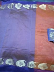 GentlyUsed Mustard and Purple Border SuperNet Sare