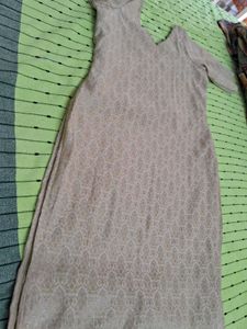 Banarasi zari embroidery silk kurta kameez wear