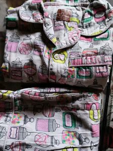 Funky Jar Print Girls Night Suit