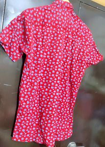 Red Half Sleeves Shirt For Boy &amp; Men 38 Chest