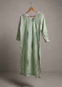 Green Printed Kurta