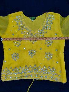 Yellow Embellished Indian Lehnga Choli With Dupatt