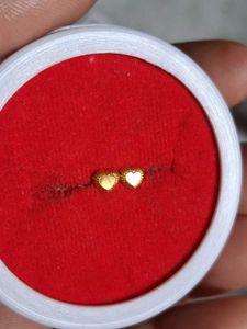Heart Stud Earrings Gold