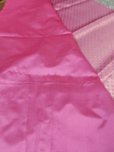 New Pink And Apple Green Viscose Kanchi Saree