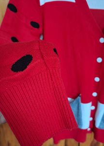 Cute Red Polka Dot Cardigan