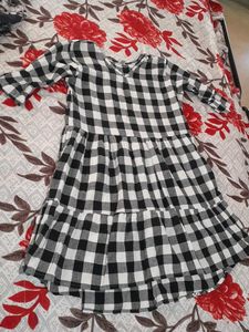 Black And White Checked Dress