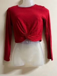 SHEIN BRANDED Red Full Sleeves Top