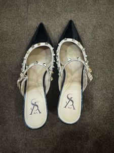 Black Studded Heels