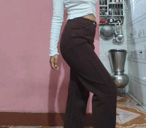 Brown Denim Pants