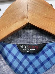 Blue Plaid Shirt C