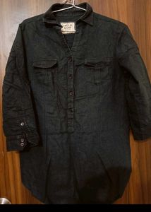 BARE Black Denim Tunic Shirt