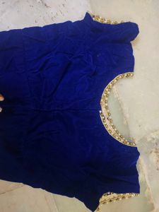Velvet full  border an  blouse