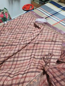 Elegant Checkered Saree