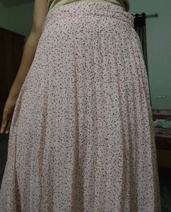 Floral Print Midi Skirt