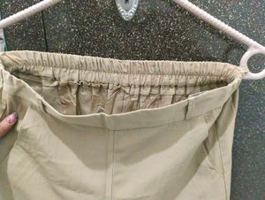 khaki flared pants