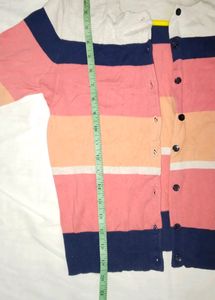 Korean Striped Cotton Cardigan🌸🧡✨