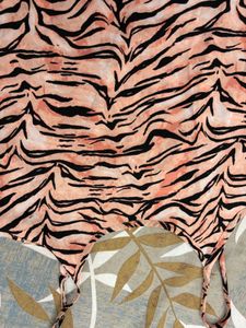 Peach Tiger Print Cami Set For Nightwear