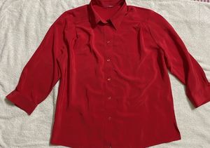 Vintage Red Button-Down