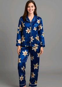Floral Satin Pajama Set