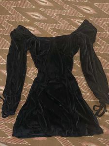 Black Velvet Mini Dress