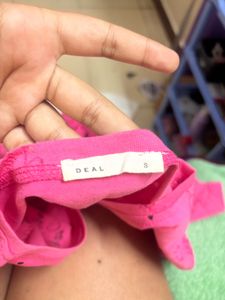 Pink Graphic Crop Top