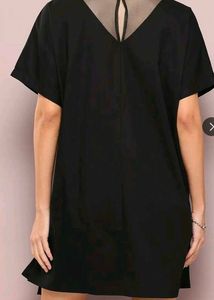 Black Graphic Print T-Shirt Dress