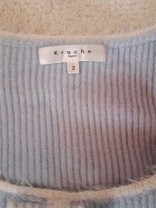 Blue Krache Bow Cardigan