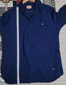 West Side E.T.A Lace Blue Long Sleeve Shirt