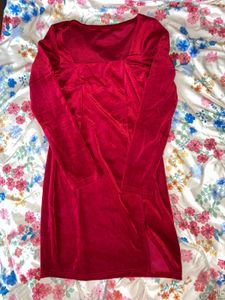 Red Velvet Mini Dress