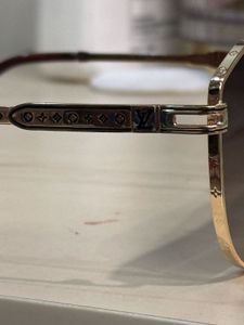 Louis Vuitton Gold Monogram Pilot Sunglasses
