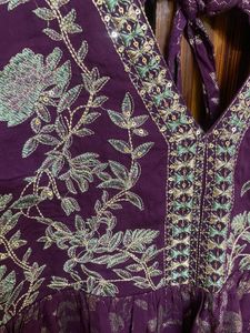 purple ethnic gown