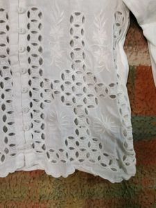 White Embroidered Top