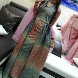 Glitter Multicolour Fishcut Gown