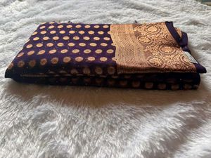 Elegant Purple Banarasi Saree