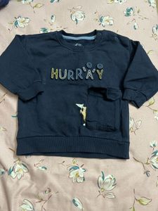 Hop By WESTSIDE Cute 'HURR'AY' Sweatshirt- 1-2 Yr