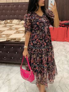 Floral Tiered Midi Dress
