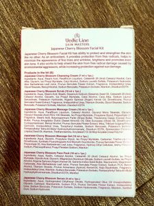 Vedic Line Japanese Cherry Blossom Facial Kit