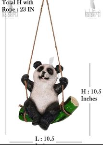 Polyresin Animal Figurin on Swing Statue