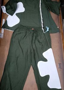 Stylish trendy must-have Olive Green Co-ord set