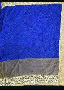 Royal Blue Saaree