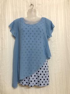 Couture &  Matamal Blue Top
