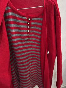 Wollen Red Top For Women