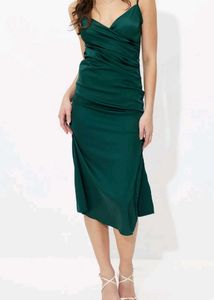Emerald Satin Dress💚