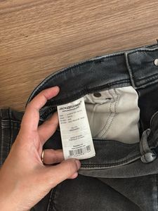 Jack And Jones Black Ribbed Jeans