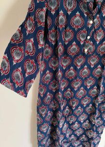 Printed Blue Kurta