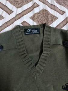 Olive Green Sweater Vest